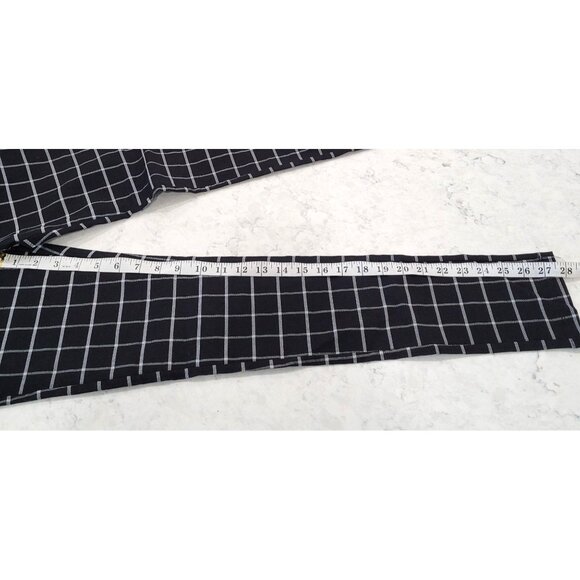 Womens Active USA Black & White Plaid Checkered Pull-on Pants Size M - Picture 12 of 13